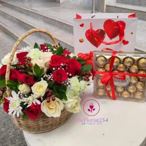 Flower basket Ferrero 24pcs